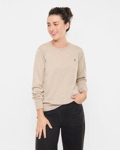 TreePullover Merino Wool Women Caramel Mel