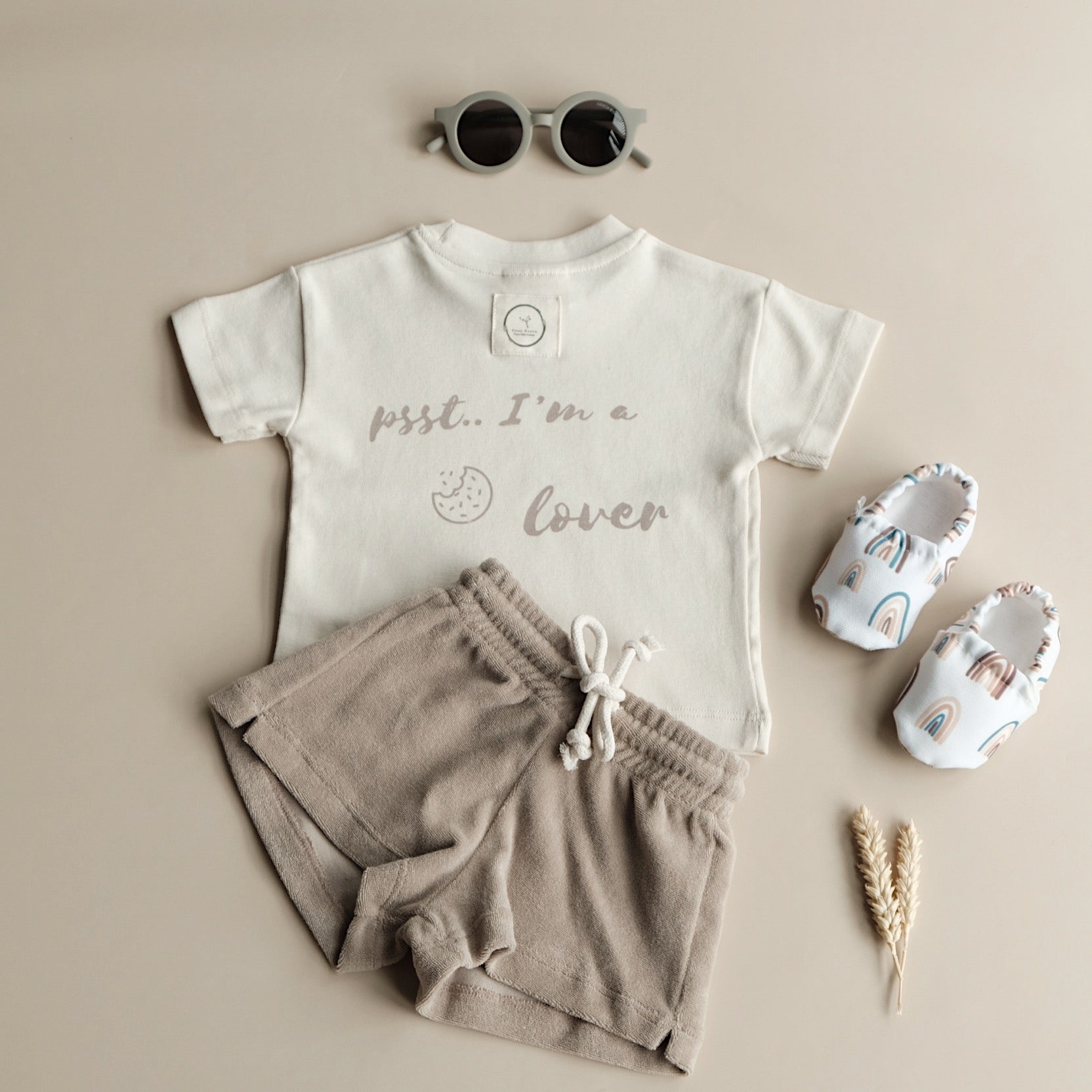 Organic Oversize Shirt sand cookie