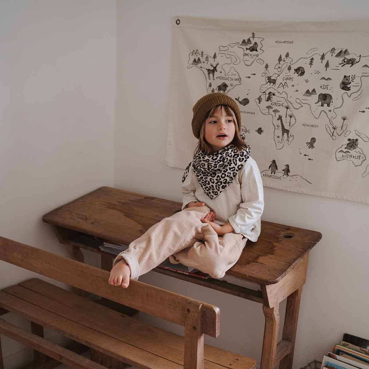 Swaddle Bianca Leo greige 110x110cm