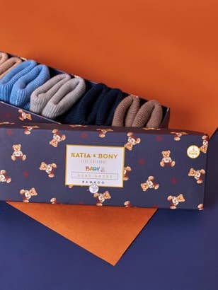 Baby Blaue Boxersocken Bambus 5er-Pack