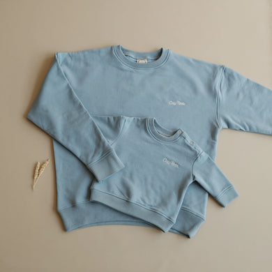 Family Sweatshirt DAD Dusty blue- Forever bonded