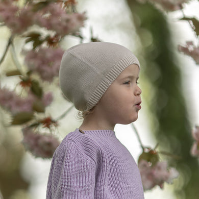 Organic Thin Knit Beanie Sand