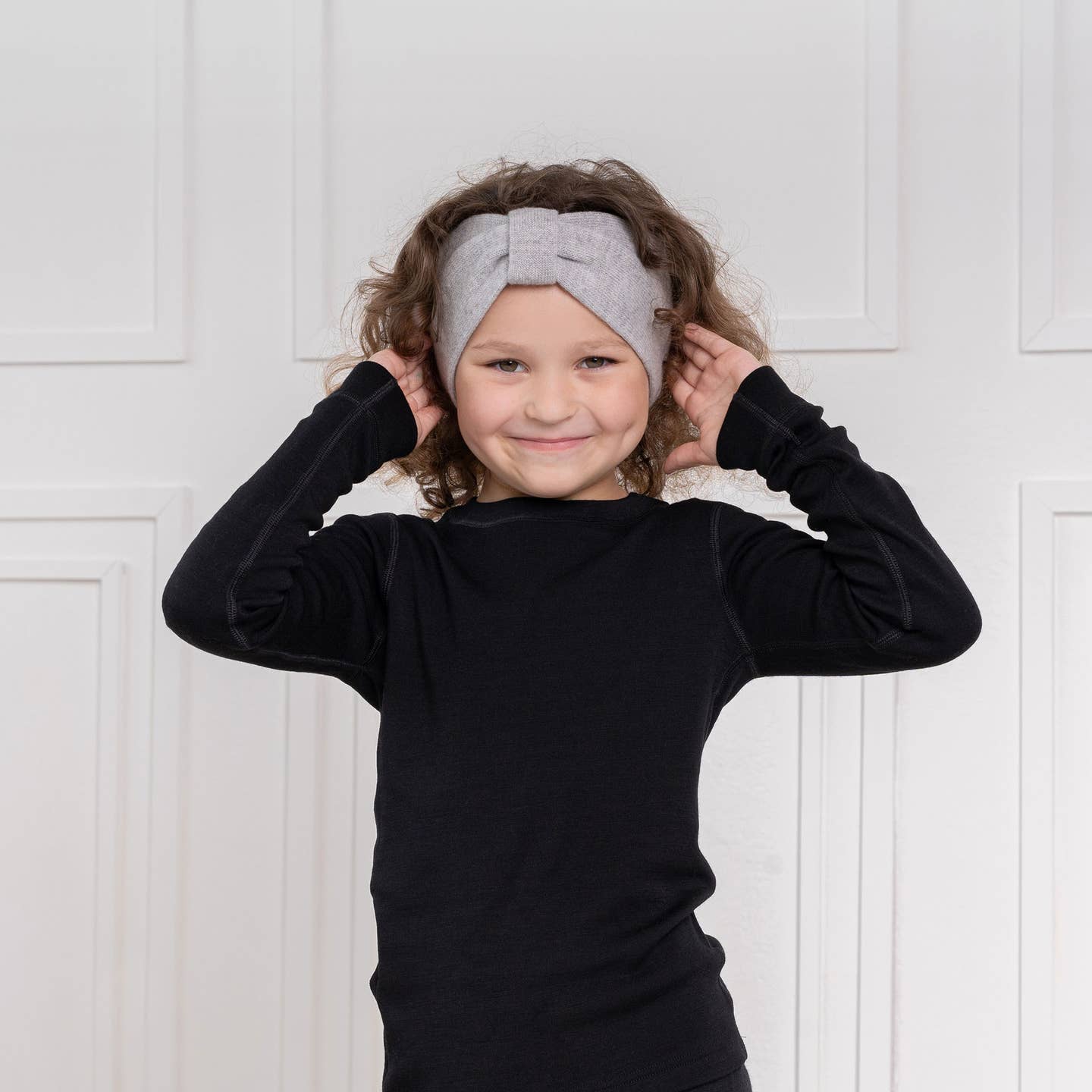 Strickstirnband Kinder Merino und Cashmere 3-7y | staubrosa