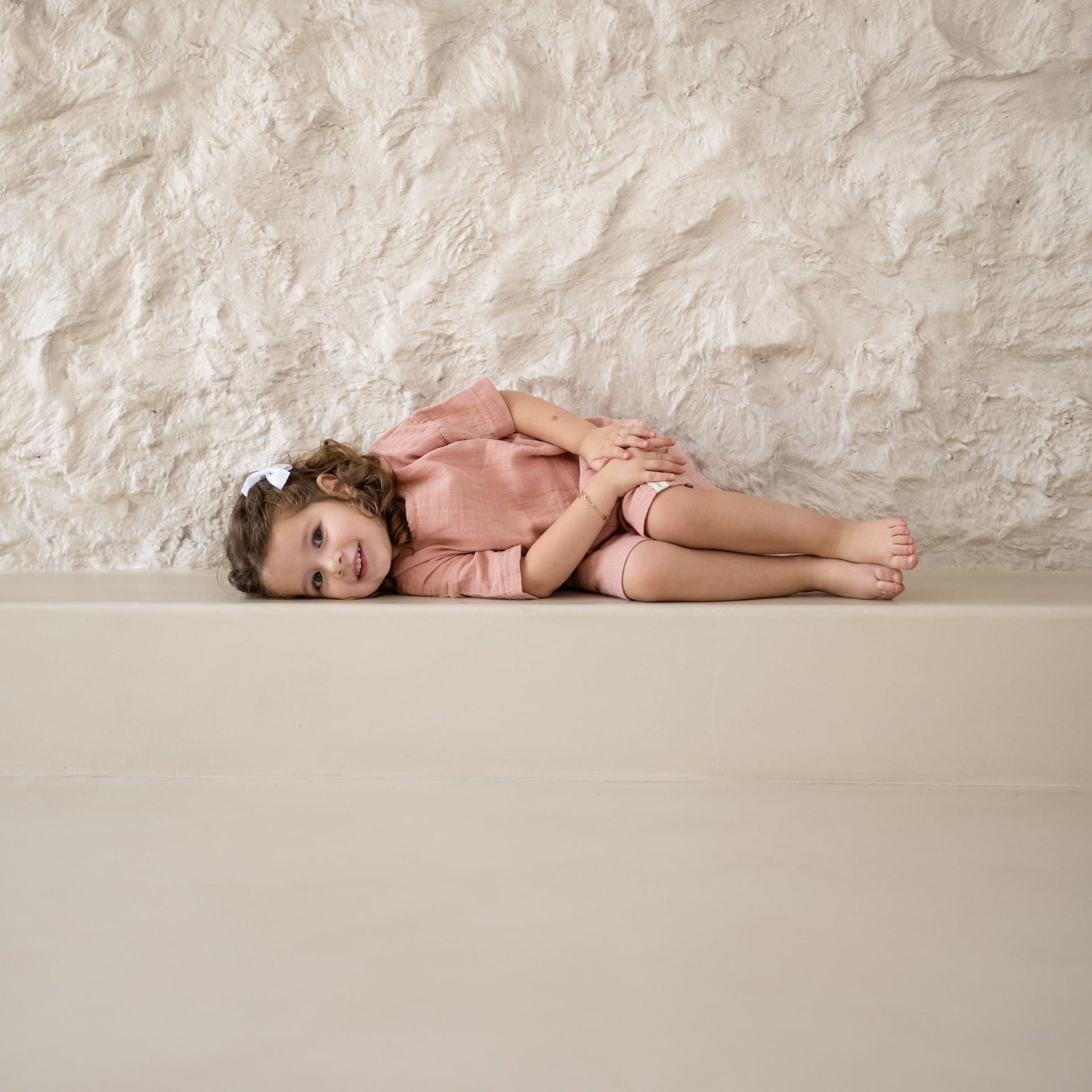 Organic Muslin Shorts Dusty Rose