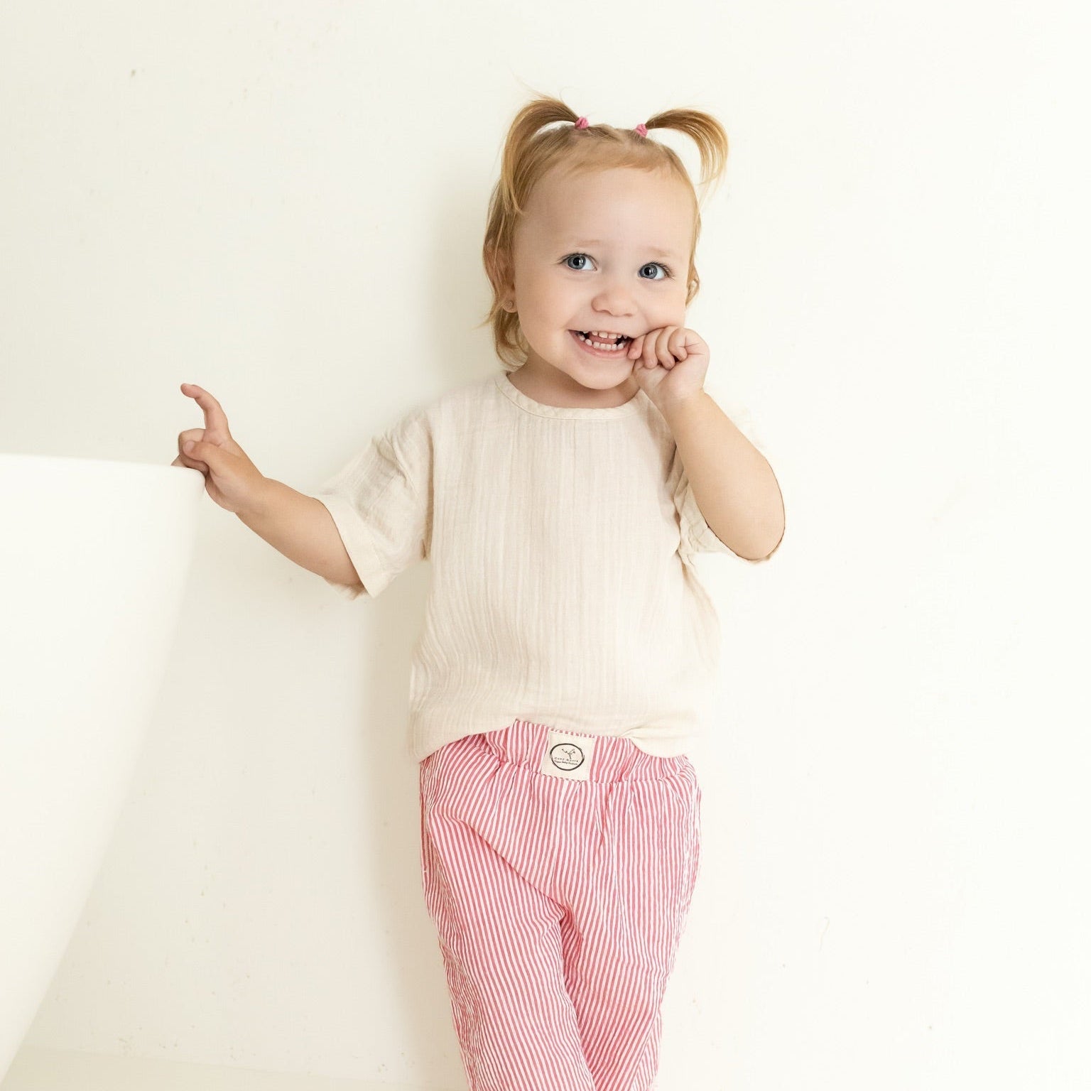 Organic Lounge Pants Pink Striped