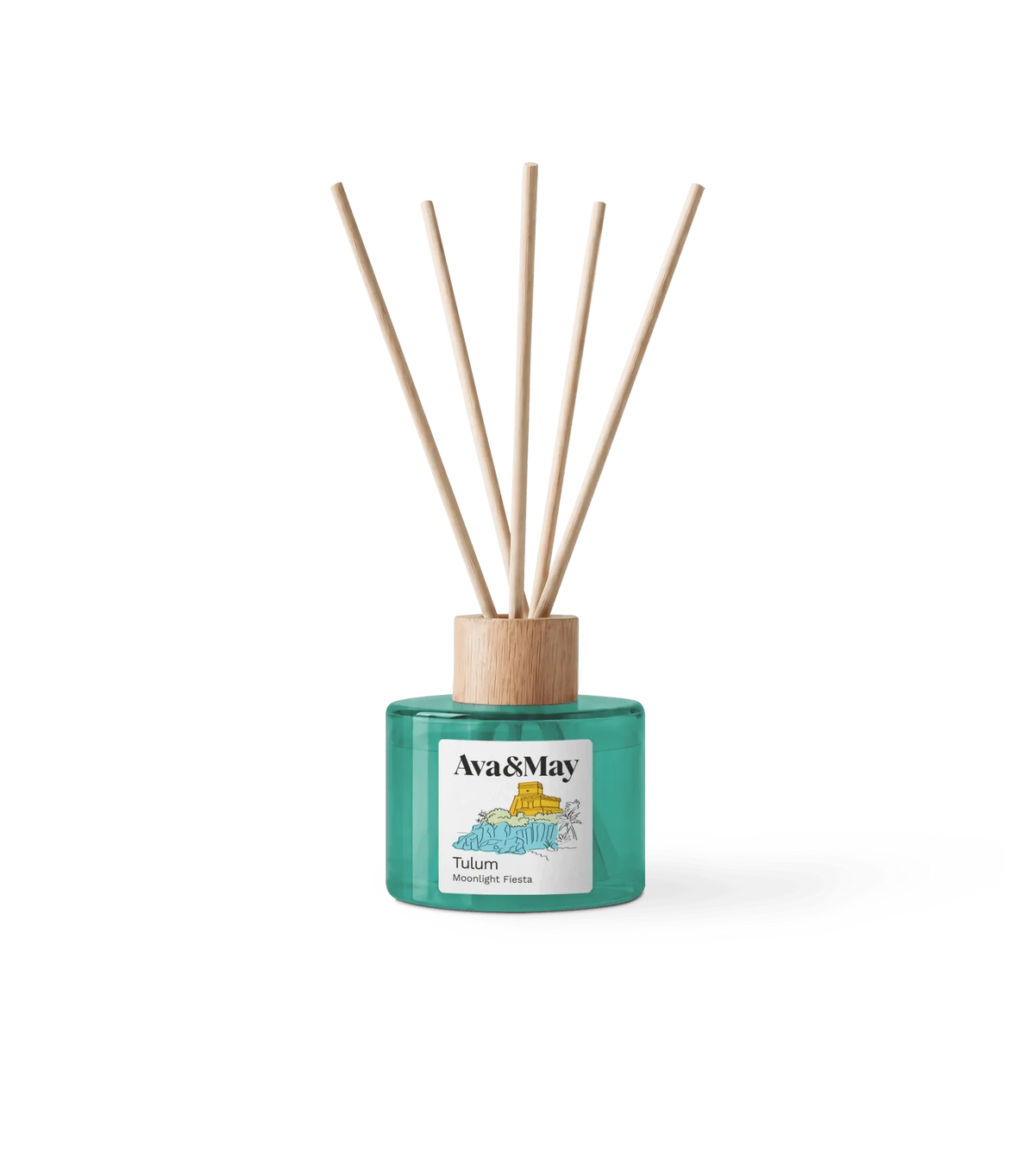 Duftstäbchen Tulum mit Rattan-Stäbchen, Blush Couture