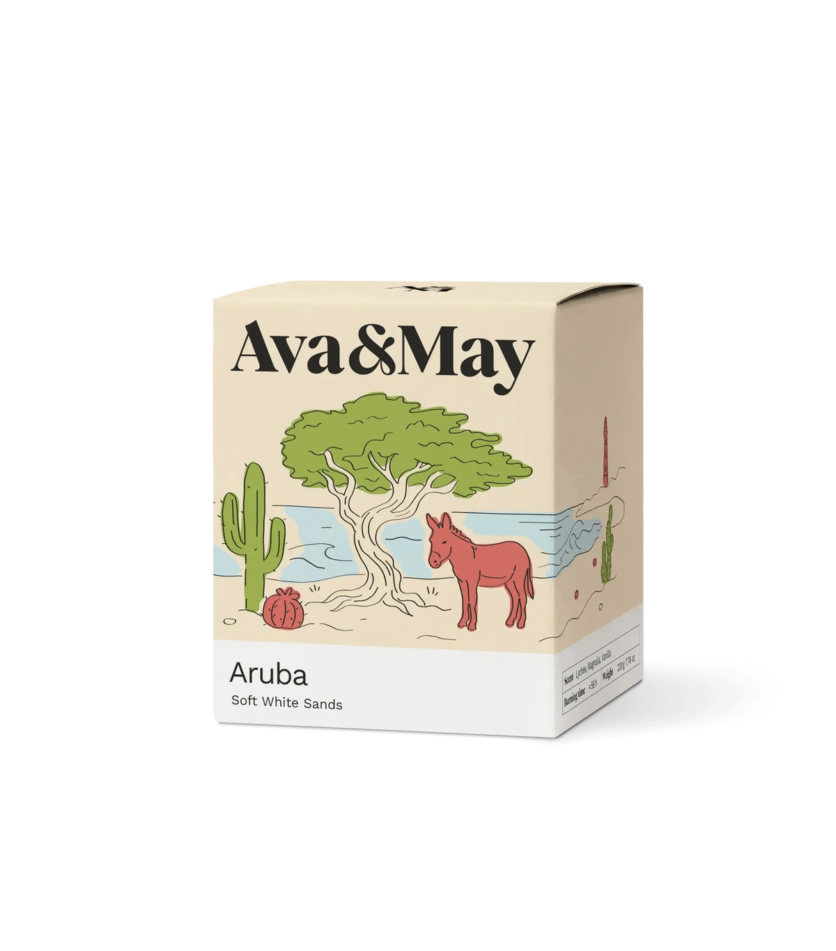 Duftkerze Aruba mit Verpackung, Blush Couture