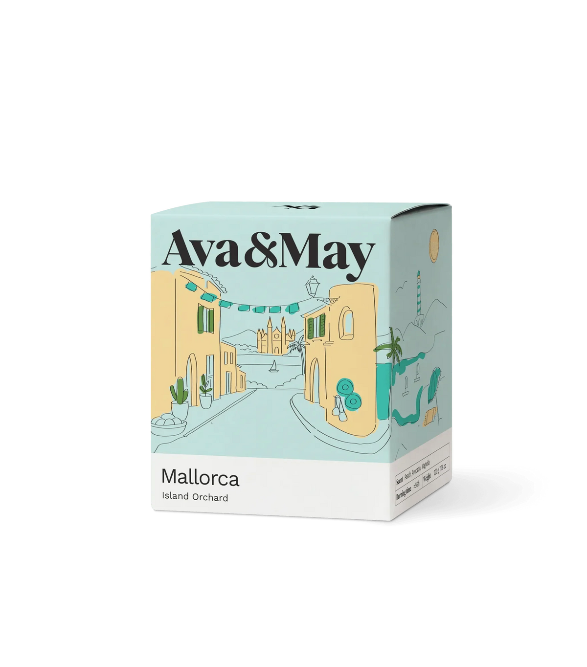 Duftkerze Mallorca mit Verpackung, Blush Couture