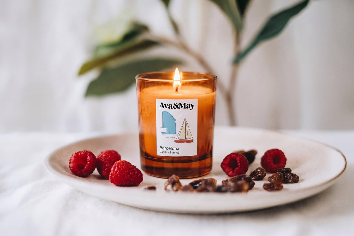 Duftkerze Barcelona aus pflanzlichem Wachs, Blush Couture