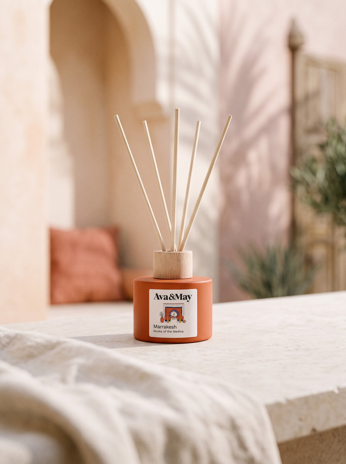 Duftstäbchen Marrakesh mit Rattan-Stäbchen, Blush Couture
