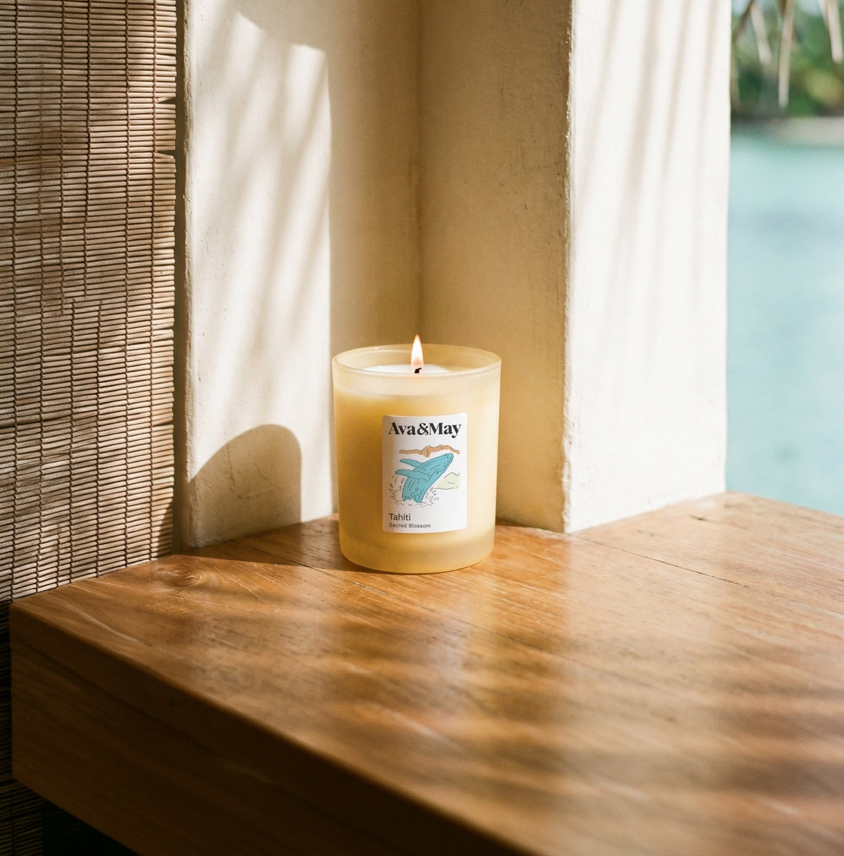 Duftkerze Tahiti aus pflanzlichem Wachs, Blush Couture