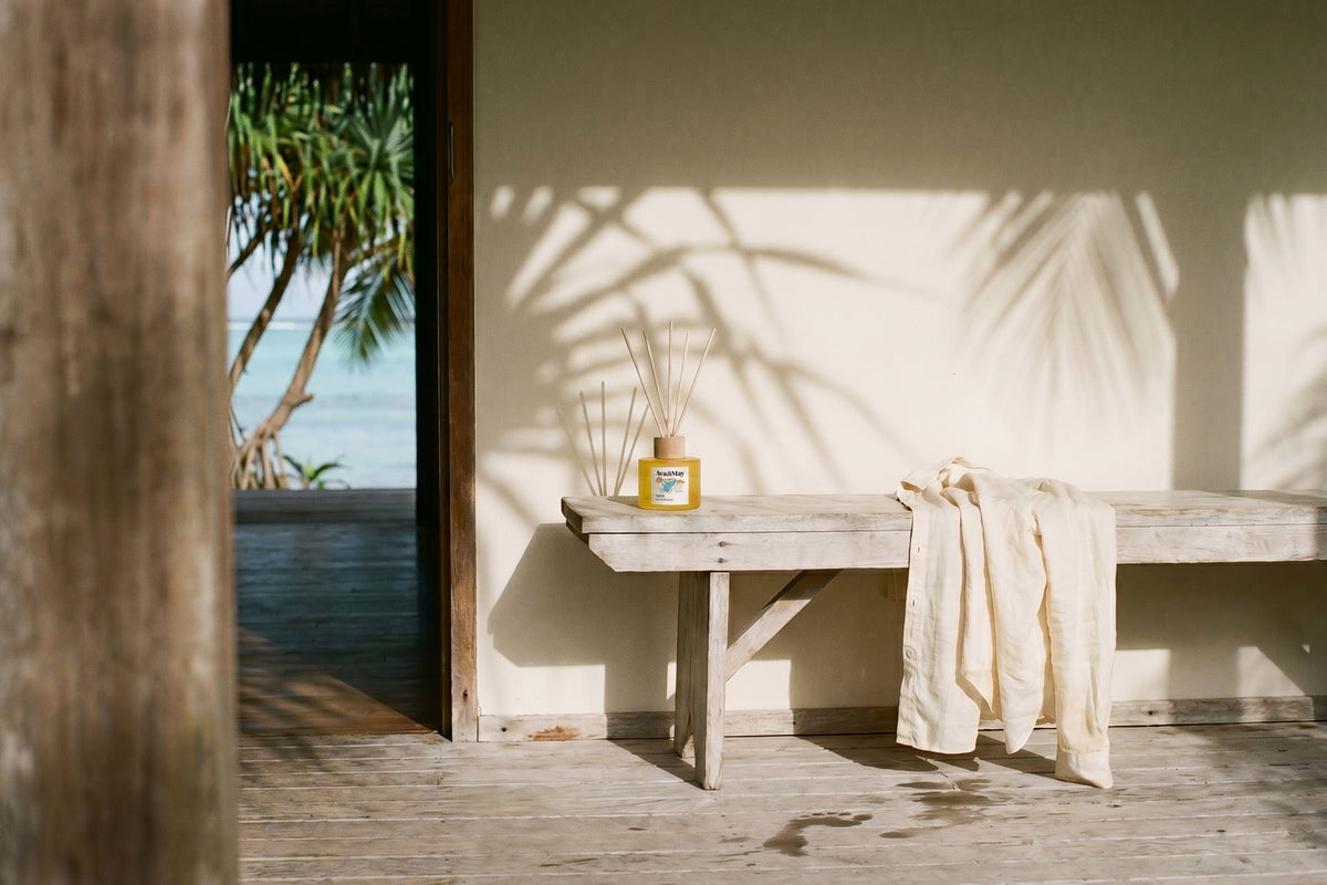 Duftstäbchen Tahiti mit Rattan-Stäbchen, Blush Couture