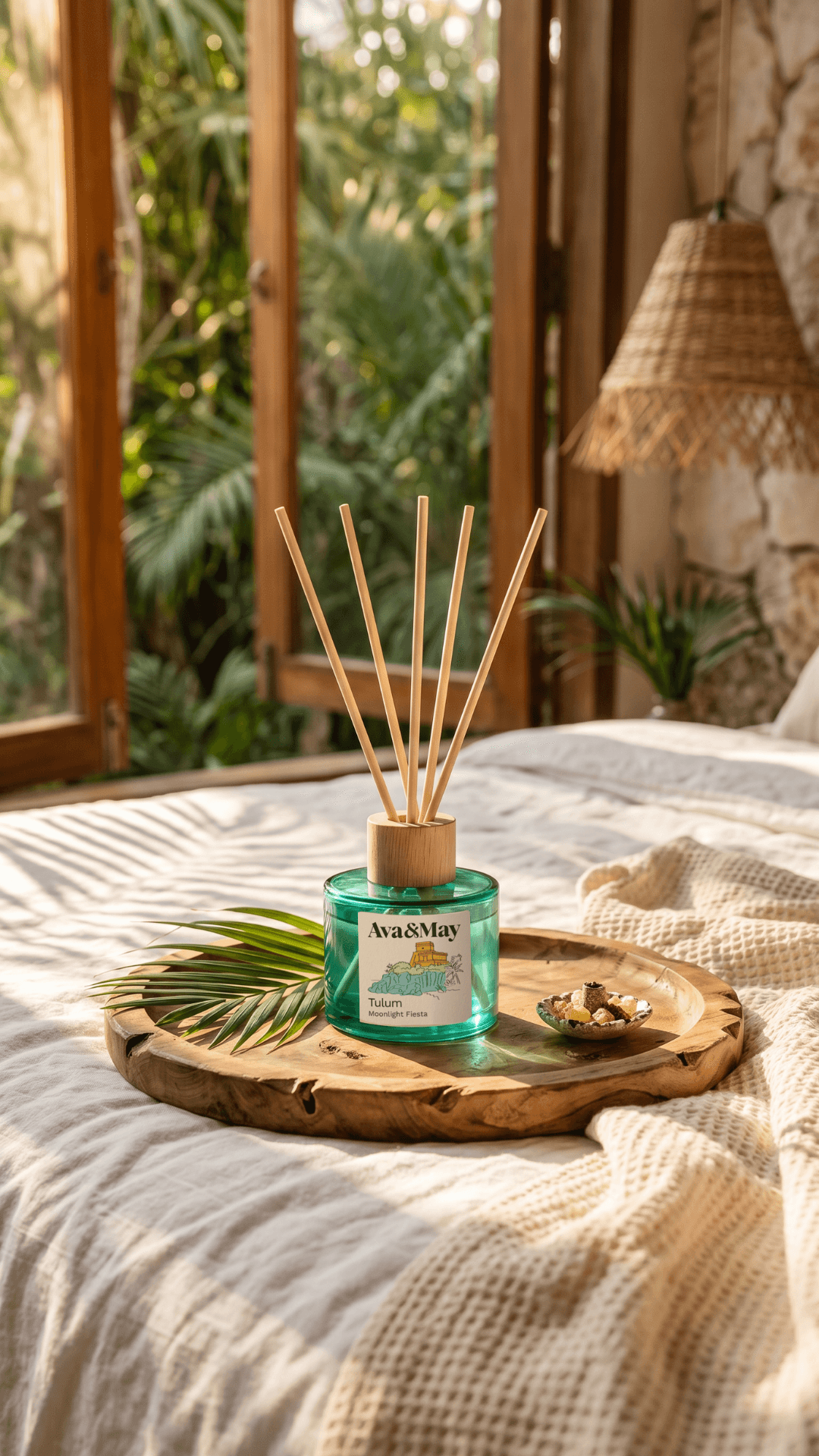 Duftstäbchen Tulum mit Rattan-Stäbchen, Blush Couture