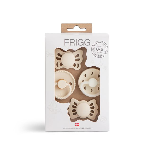 Frigg Moon Pacifier 4er Pack Moonlight Sailing Creme Size 1