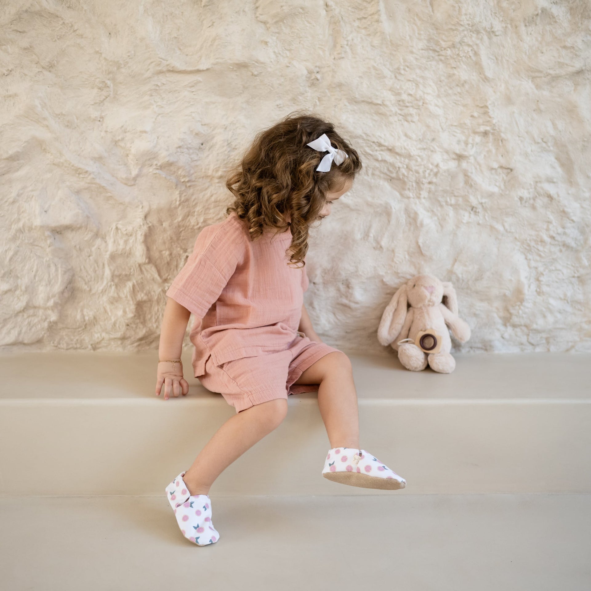 Organic Muslin Shorts Dusty Rose