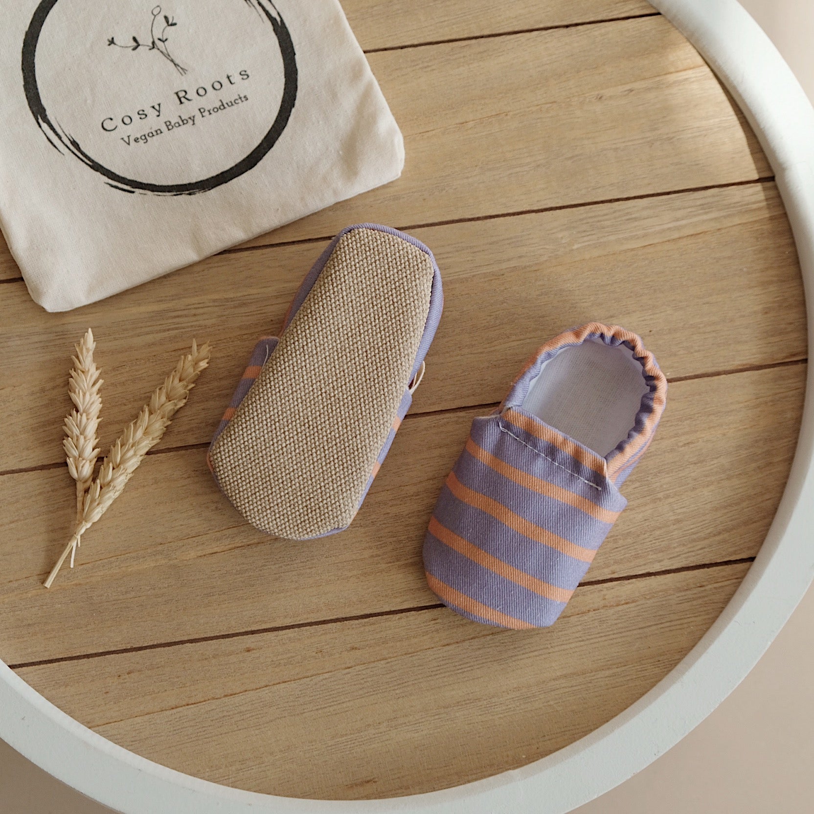 Schühchen Sunset Sorbet (lavender/orange striped) 9