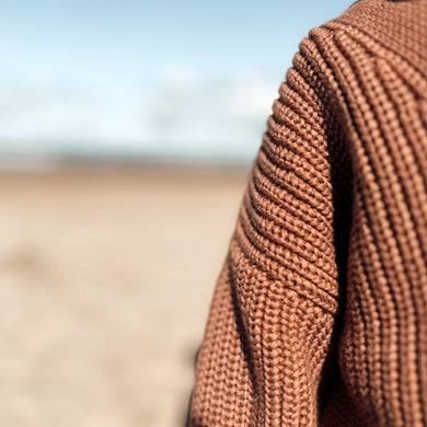 Organic Knit Cardigan Walnut