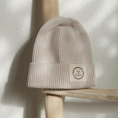 Organic Knit Beanie Sand