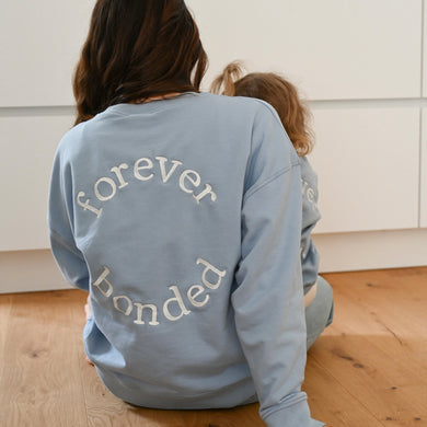 Family Sweatshirt MUM Dusty blue- Forever bonded