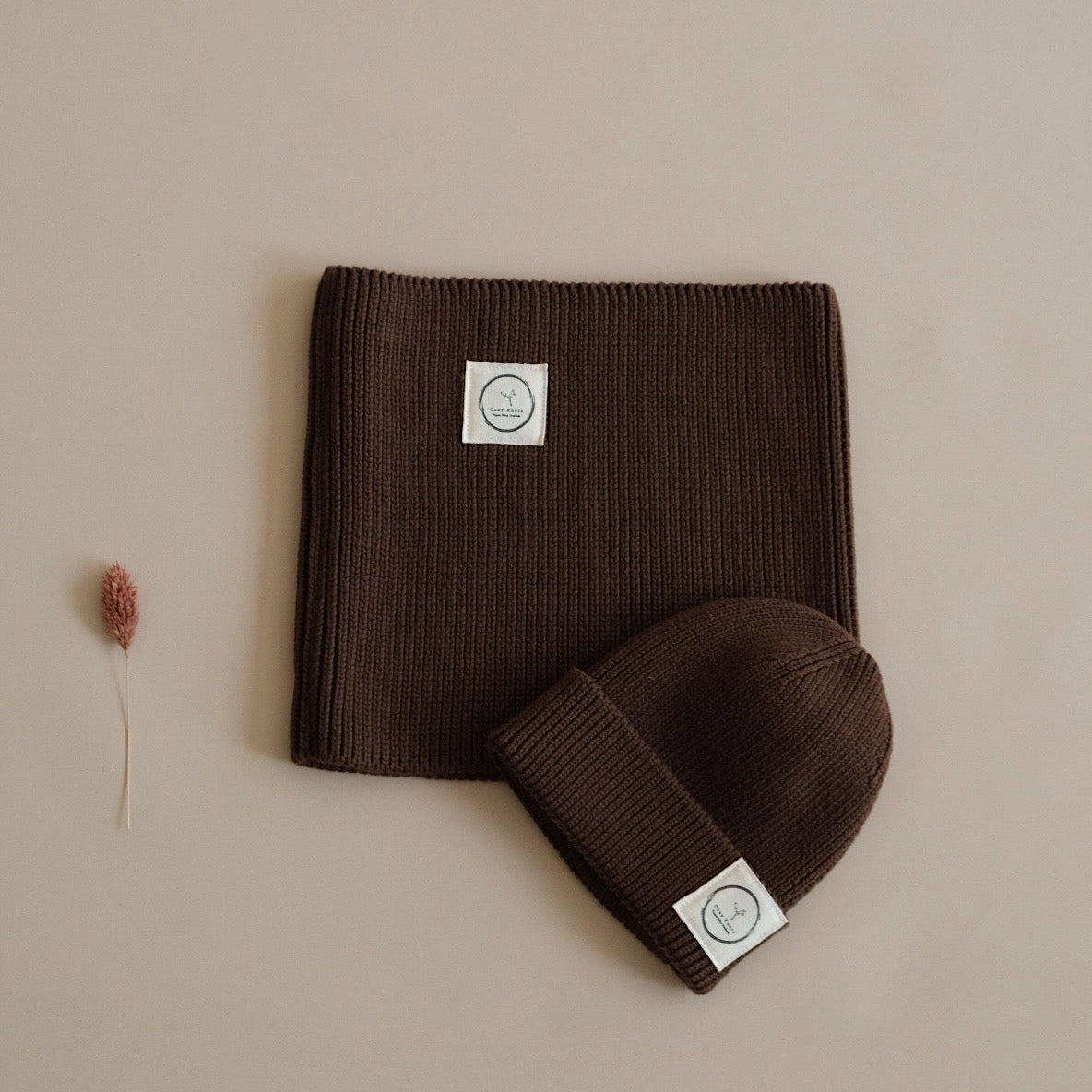 Organic Knit Scarf Chocolate