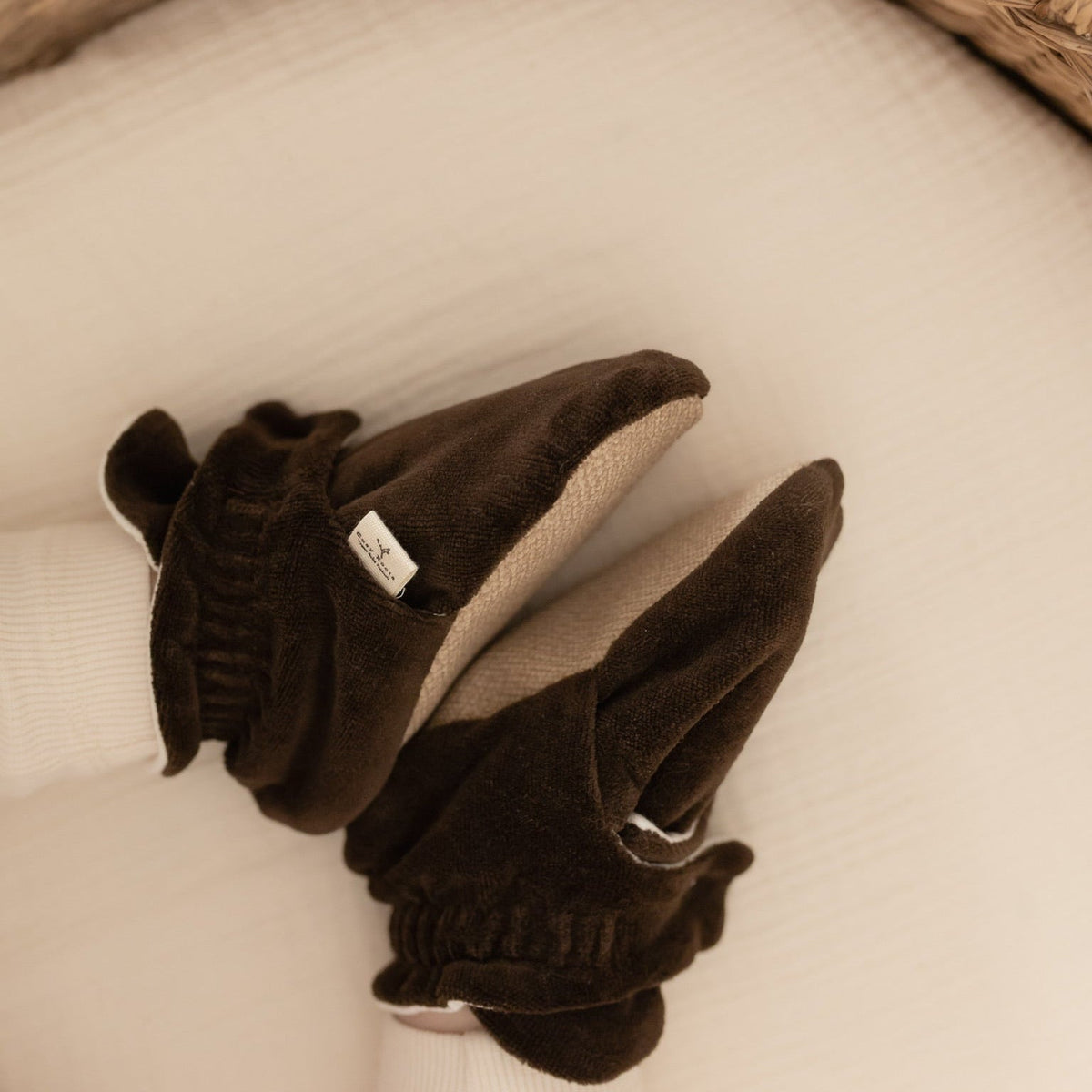 Nicky Booties Chocolate Brown aus Bio-Baumwolle, Ansicht 5, Blush Couture
