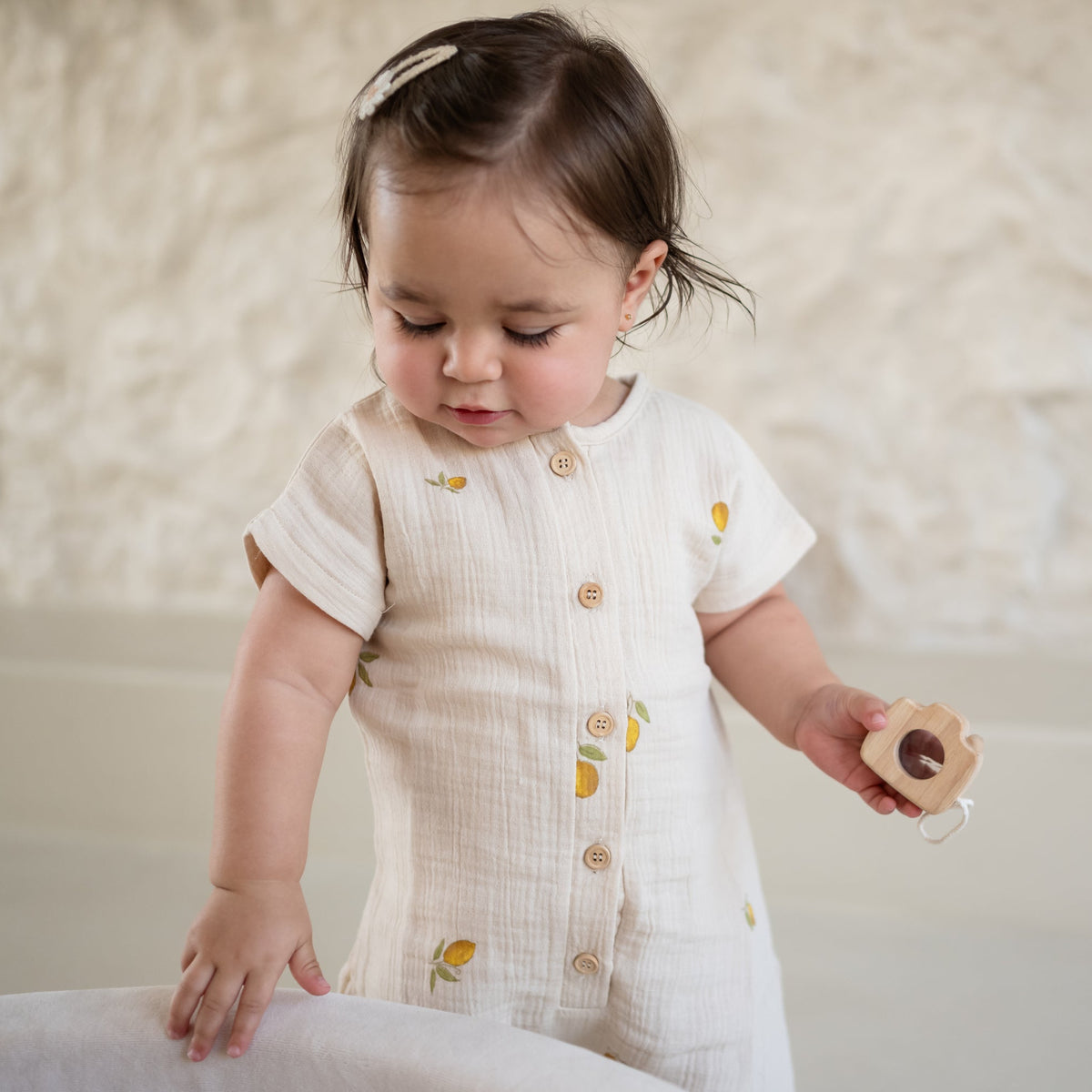Muslin Onesie Pure Lemon