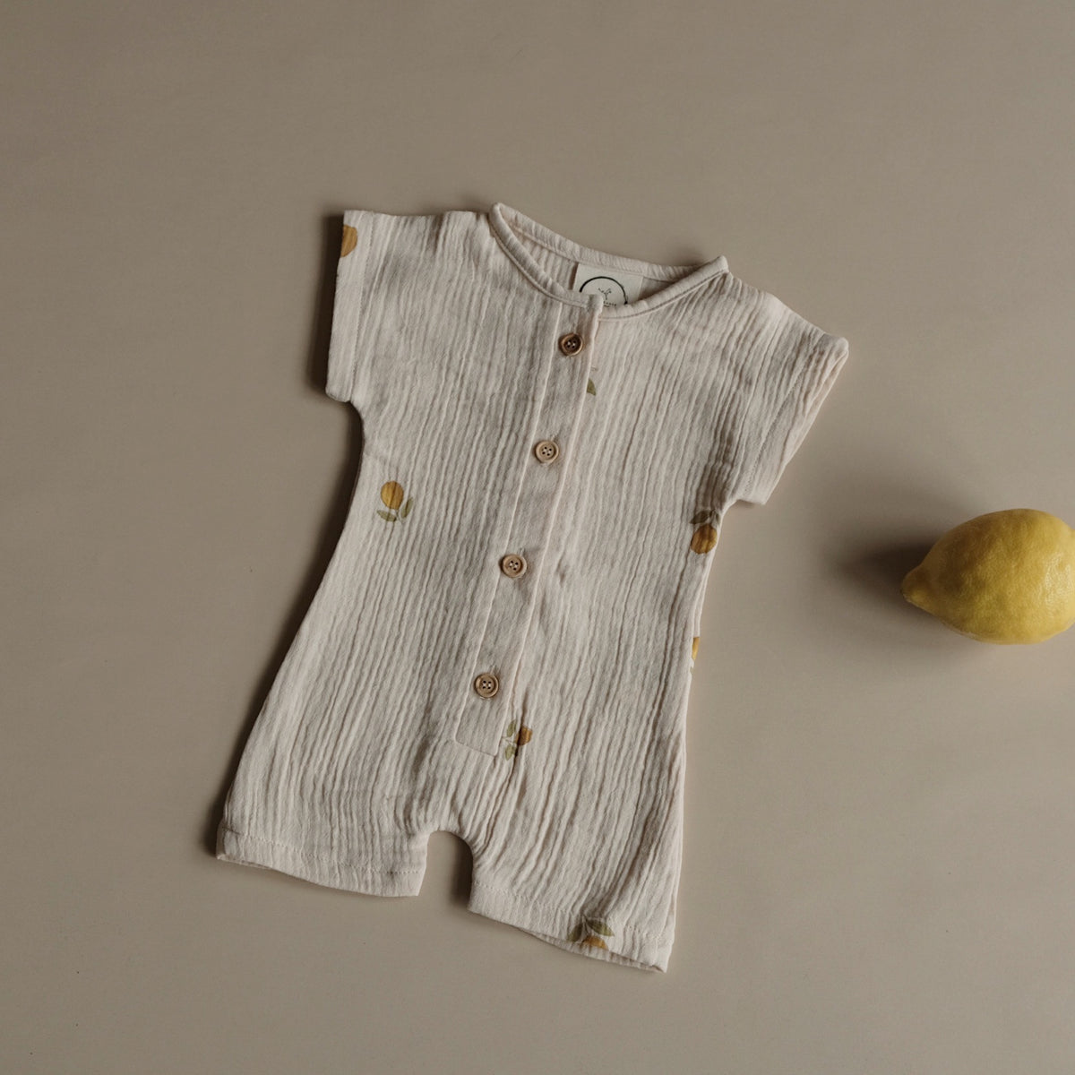 Muslin Onesie Pure Lemon