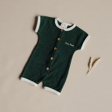 Organic Terry Onesie Vintage Green