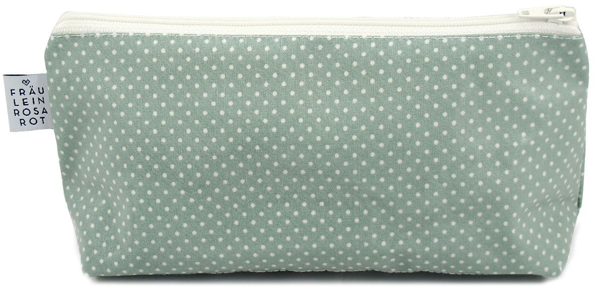 Fräuleinrosarot Etui Wachstuch Dots schilf