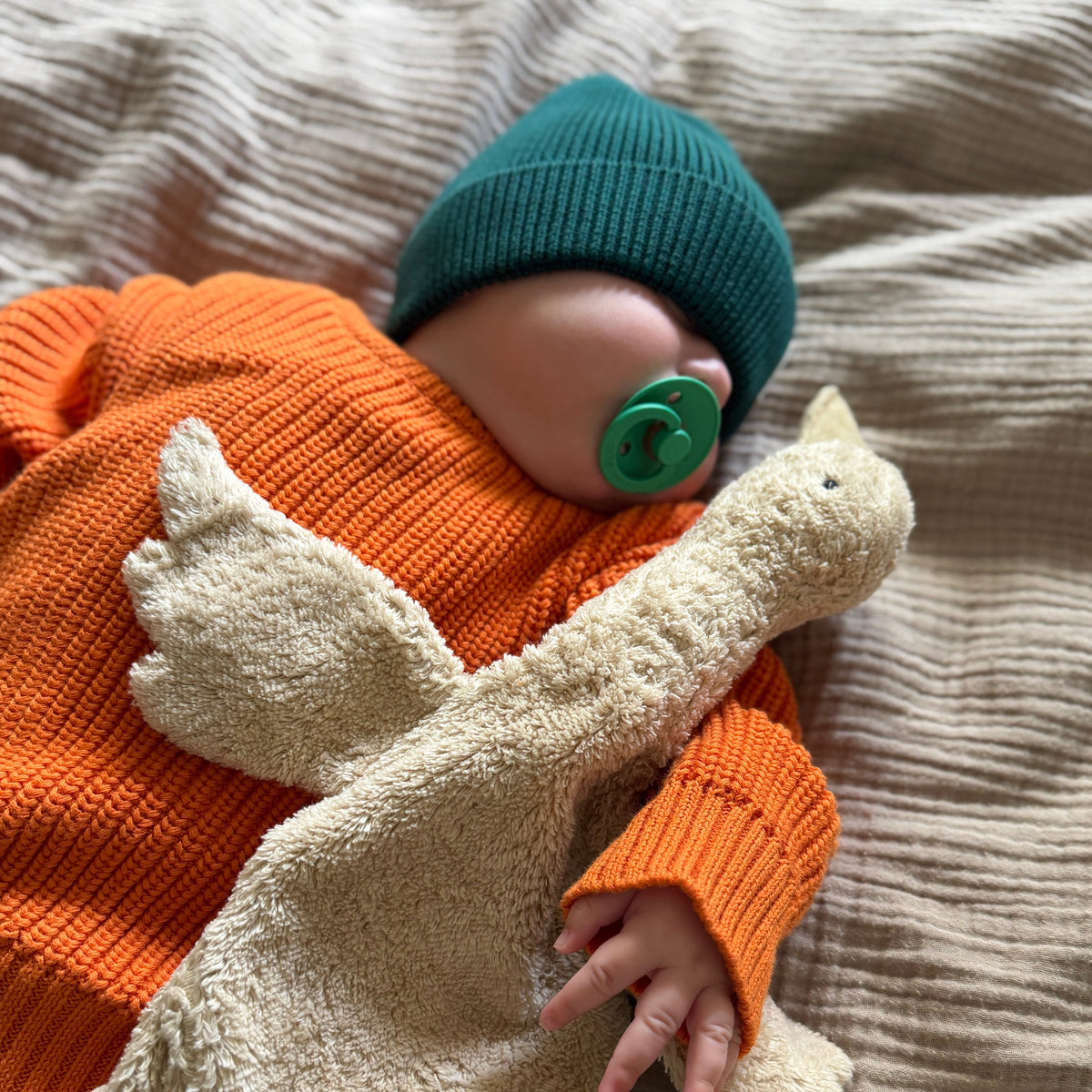 Strickmütze Forest Green aus Bio-Baumwolle, Blush Couture