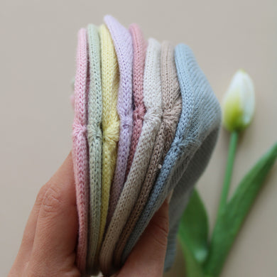 Organic Thin Knit Beanie Dusty Rose