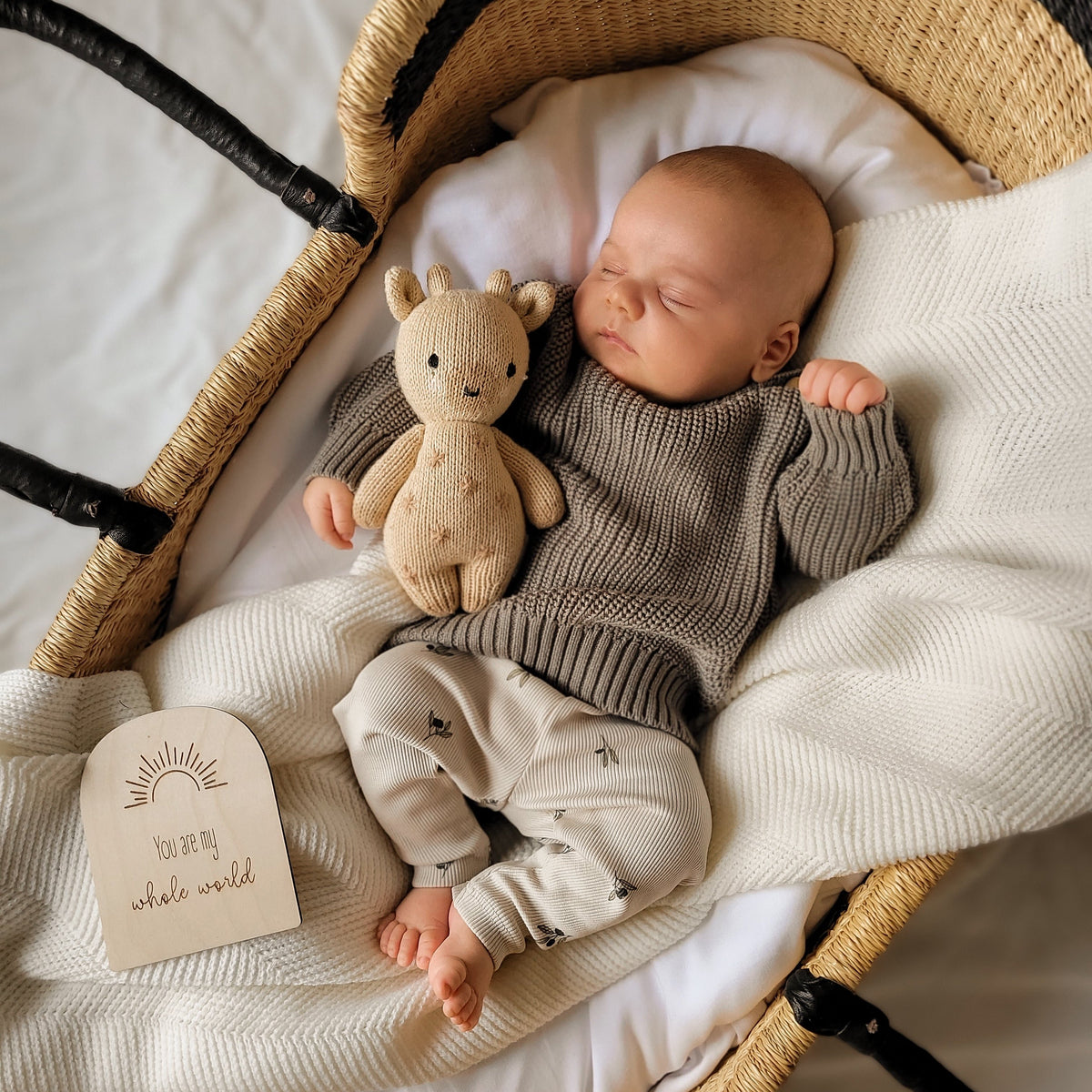 Organic Rib Leggings Tiny Olives