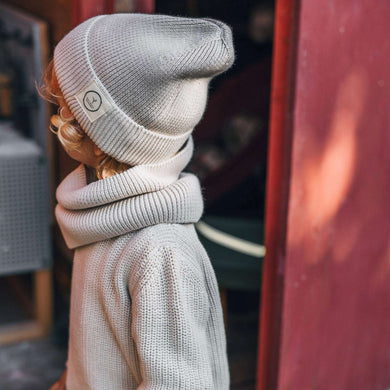 Organic Knit Beanie Sand