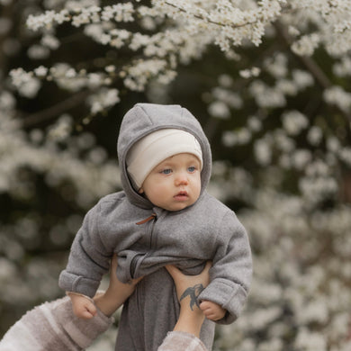 Organic Fleece Overall dark grey melange