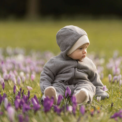 Organic Fleece Overall dark grey melange