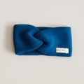 Strick-Stirnband Blueberry Blue aus Bio-Baumwolle, Blush Couture