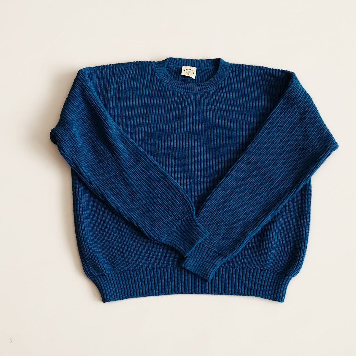 Grobstrick-Pullover Mama Blueberry Blue aus Bio-Baumwolle, Blush Couture