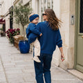 Grobstrick-Pullover Mama Blueberry Blue aus Bio-Baumwolle, Blush Couture