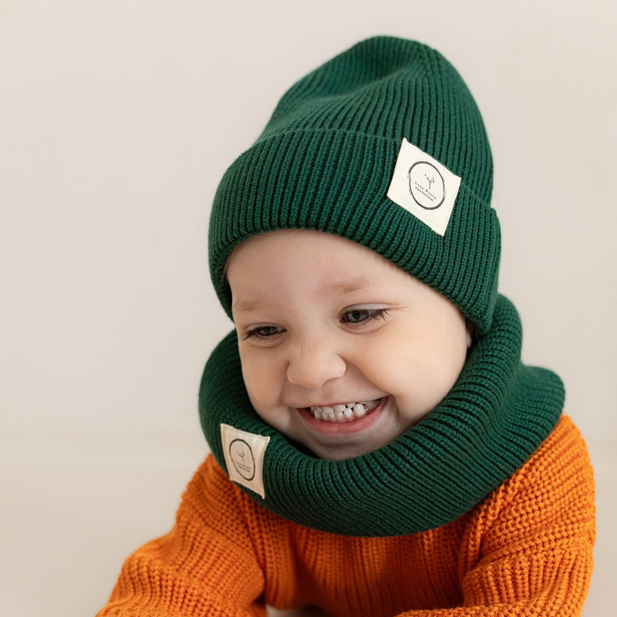 Strickmütze Forest Green aus Bio-Baumwolle, Blush Couture