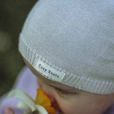 Organic Thin Knit Beanie Sand