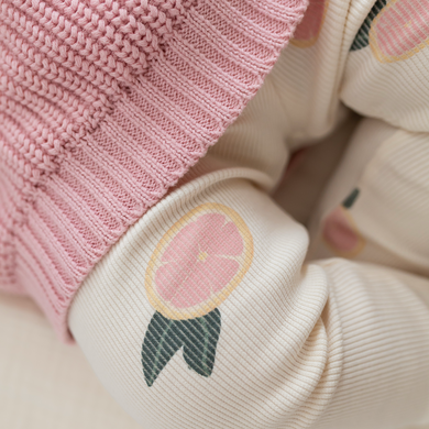 Organic Rib Leggings Little Grapefruits