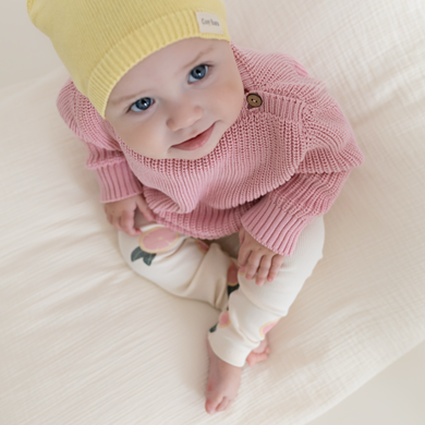 Organic Rib Leggings Little Grapefruits