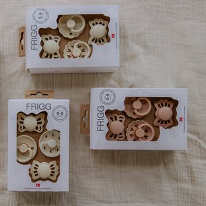 Frigg Moon Pacifier 4er Pack Moonlight Sailing Creme Size 1