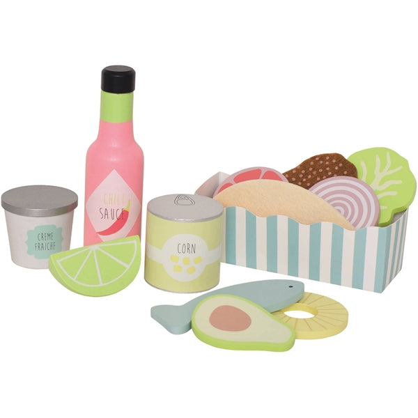 Tacos-Spielset aus Holz, Blush Couture