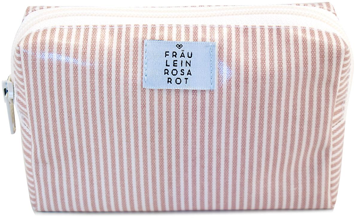 Fräuleinrosarot Kosmetiktäschli Wachstuch Stripes rosa