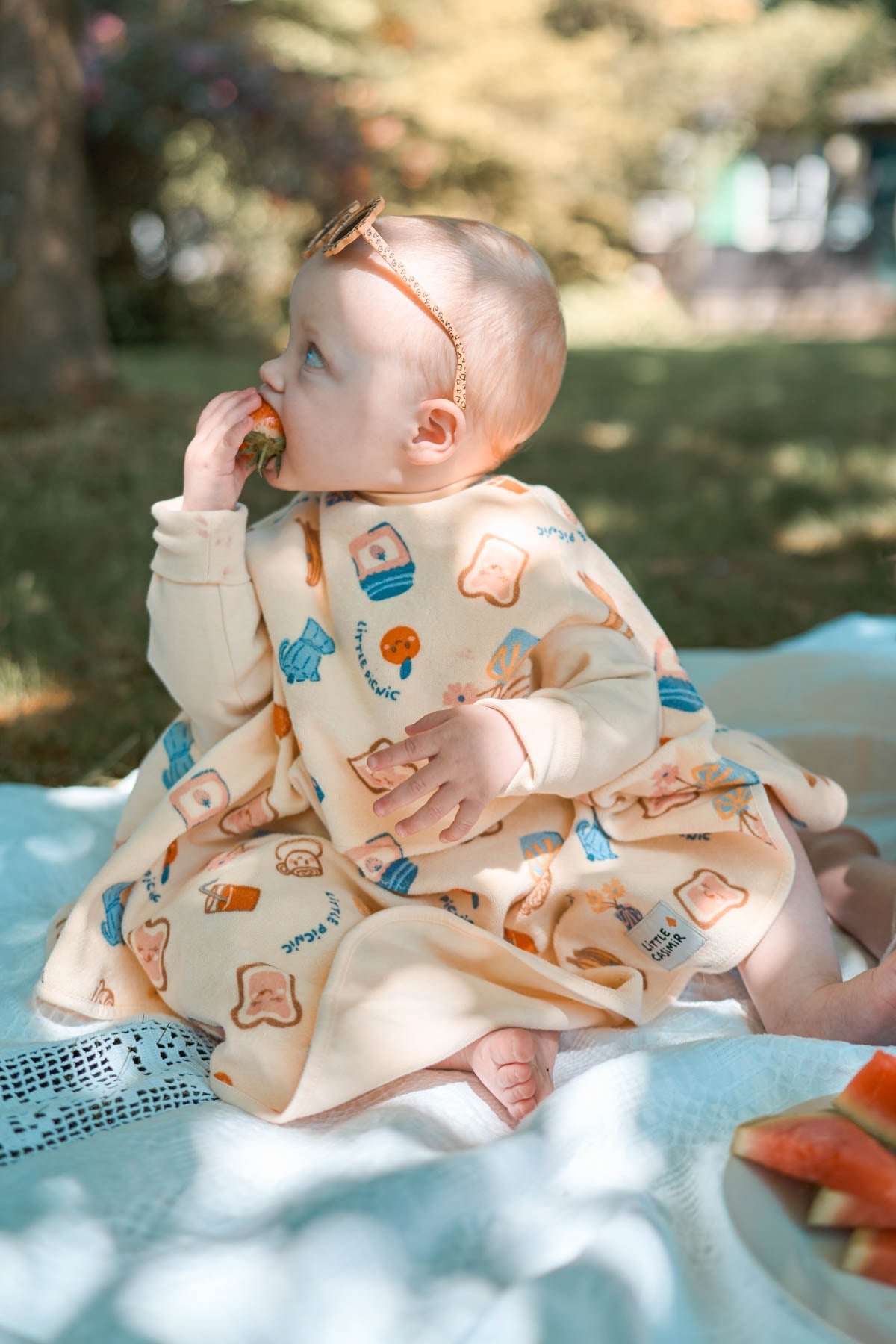 Lätzchen Boo Picnic Club aus Baumwollfrottee, Blush Couture