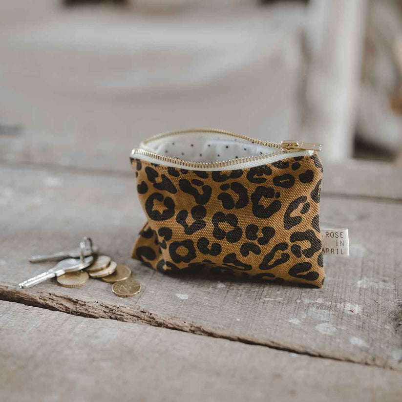 Kosmetiktasche Marie klein Leo caramel