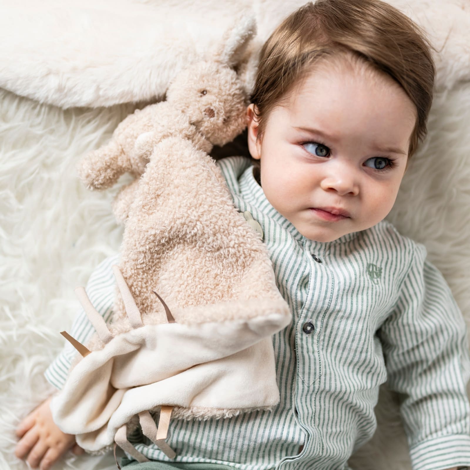 Kuscheltuch mit Kuscheltier Hase