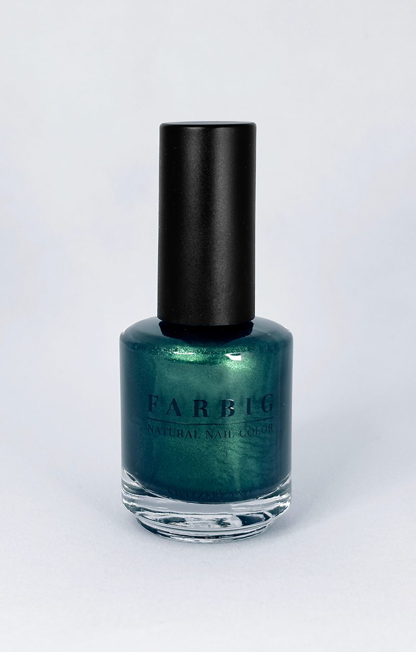 Nagellack Nia Neptun in tiefem Dunkelgrün mit Schimmer, Blush Couture