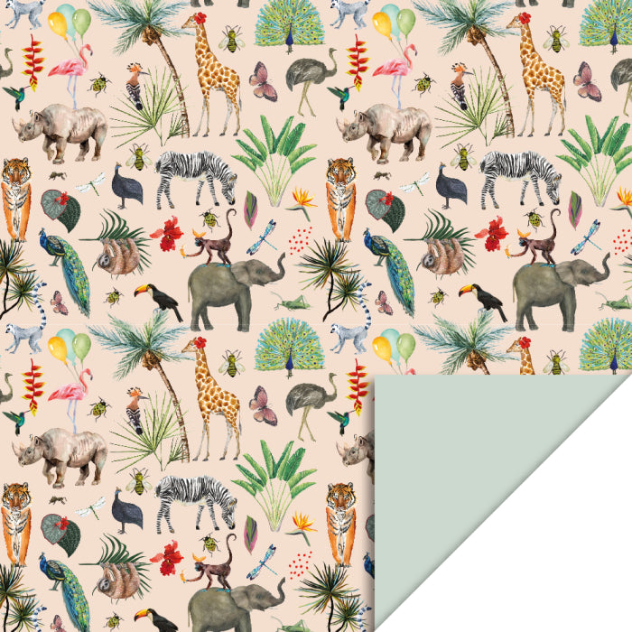 Geschenkpapier-Rolle | Jungle Beige/Pistazie